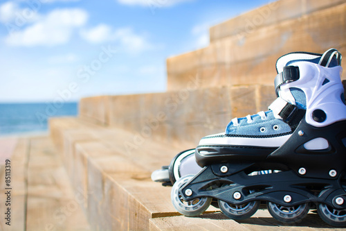 Fotografia roller skate on stairs