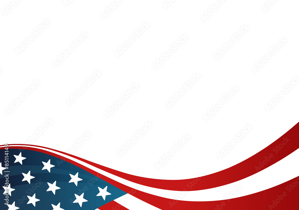 Naklejka premium usa transparent flag card 