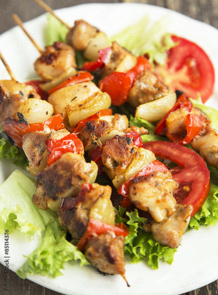 Chicken and Vegetables Skewers Chicken and Vegetables Skewers