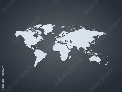 3d vector world map illustration. Can be used for infographics