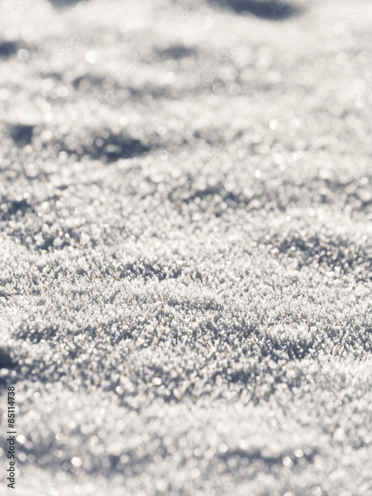 Obraz premium Clean white snow in a close up image