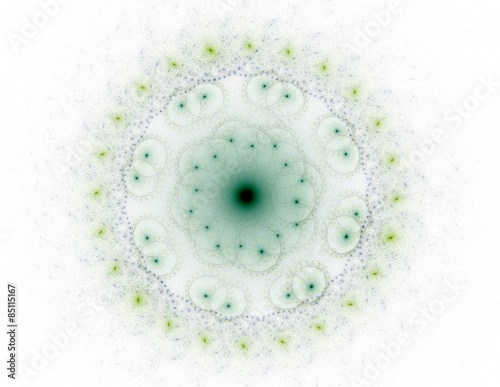 Fototapeta Naklejka Na Ścianę i Meble -  Colorful floral stained glass, digital fractal art illustration