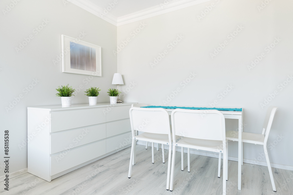 Fototapeta premium White dining room