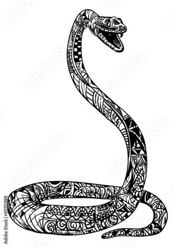 snake  zentangle