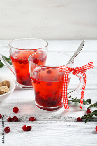 Christmas cranberry tea on the boards
