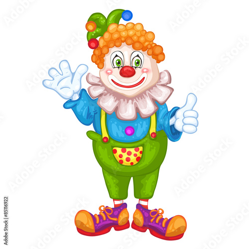 Cute cartoon clown.