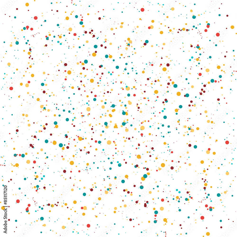 Confetti Horizontally seamless vector illustration