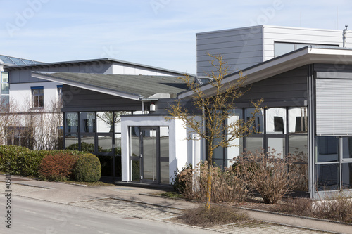 Modern Glass Building, Entrance