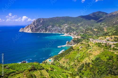 scenery of Ligurian coast- Monterosso al mare, Cinque terre