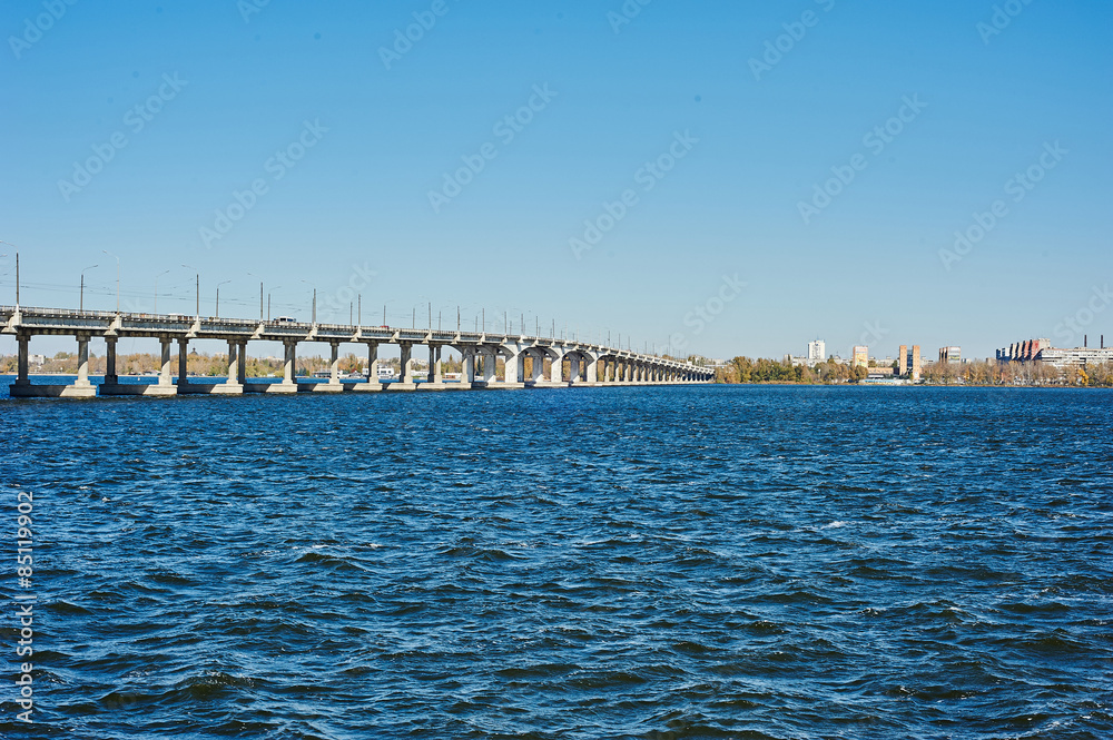 Bridge over the river in Dnepropetrovsk Dnieper