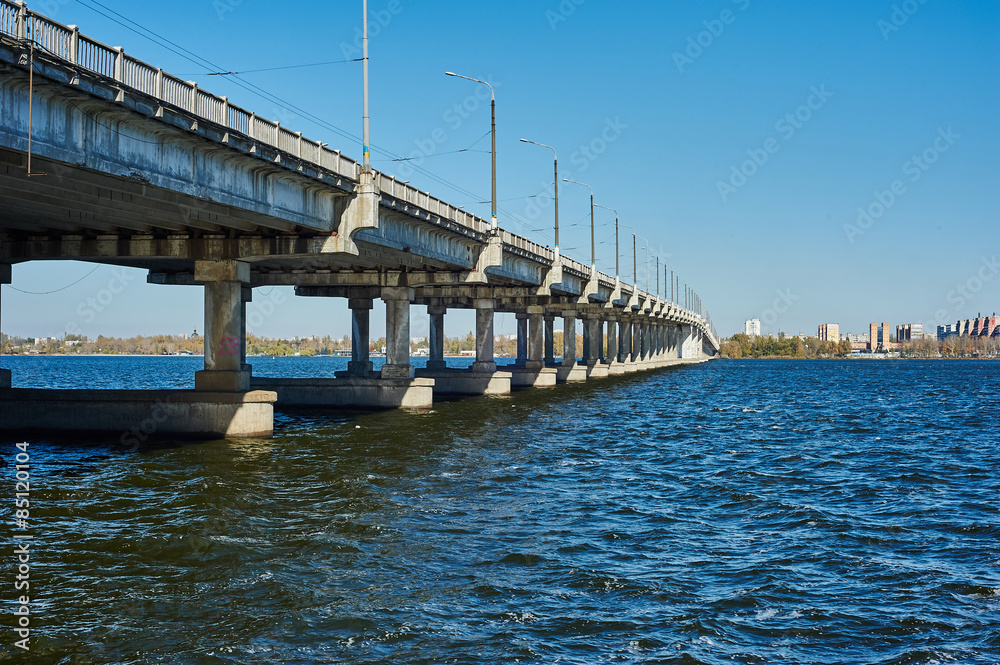 Bridge over the river in Dnepropetrovsk Dnieper