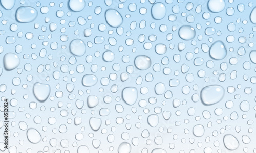 Light blue background of water drops