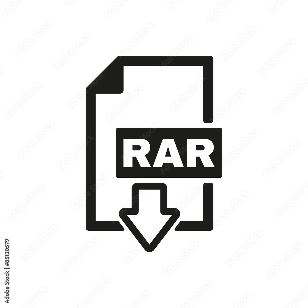The RAR file icon. Archive and compressed symbol The RAR file icon. Archive and compressed symbol