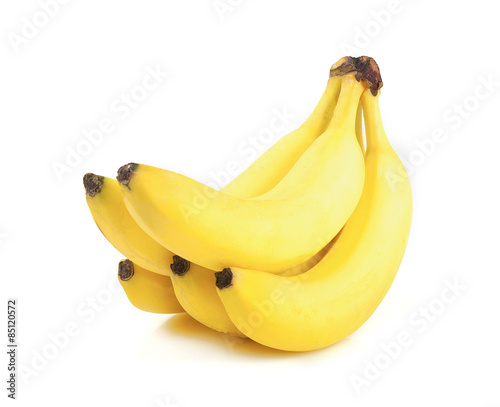 Bunch of bananas isolated on white.