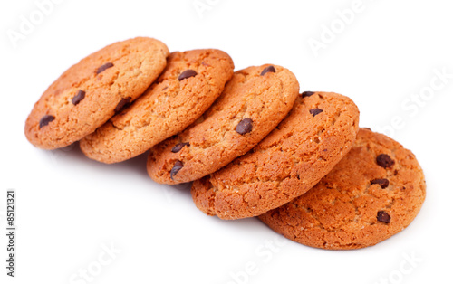 Obraz na plátně Single Chocolate Chip Cookies