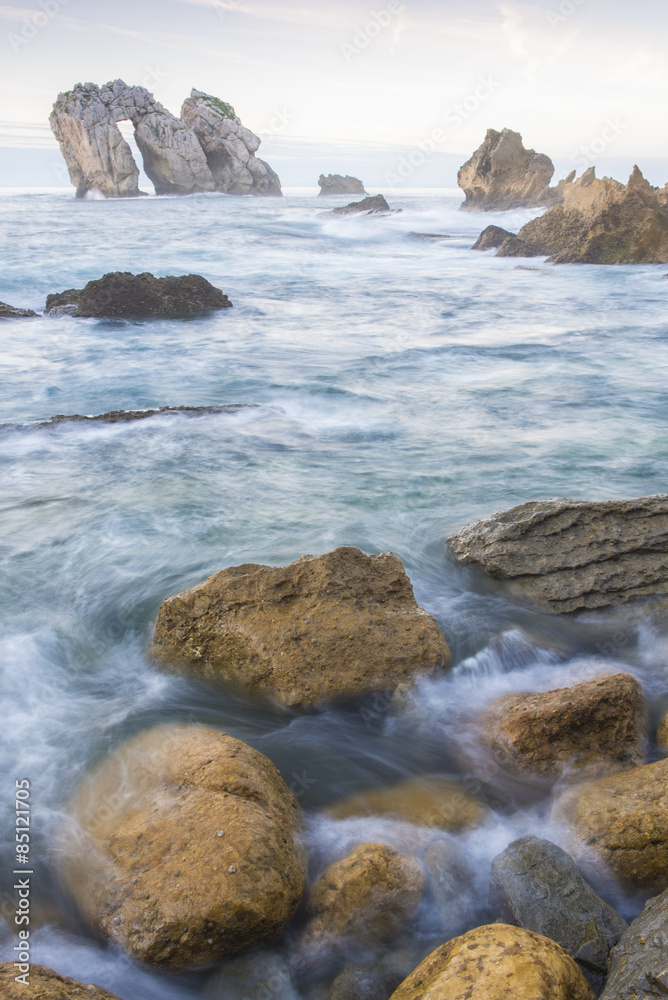 seascape sunset, Cantabria, Spain