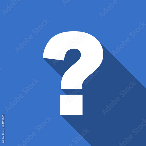 question mark flat icon ask sign