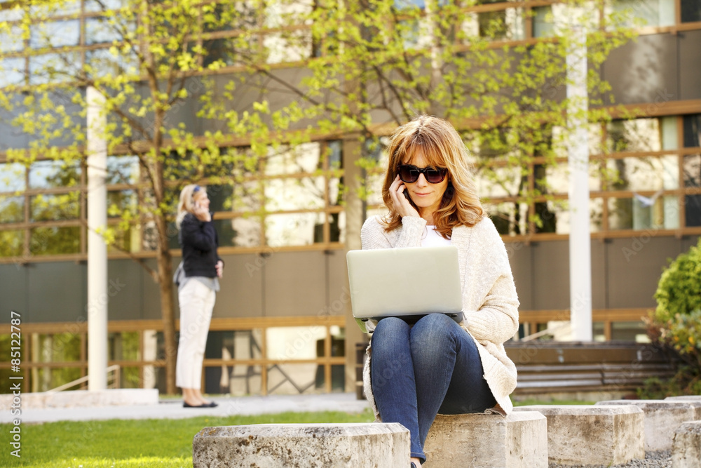 Attractive woman with laptop Attractive woman with laptop