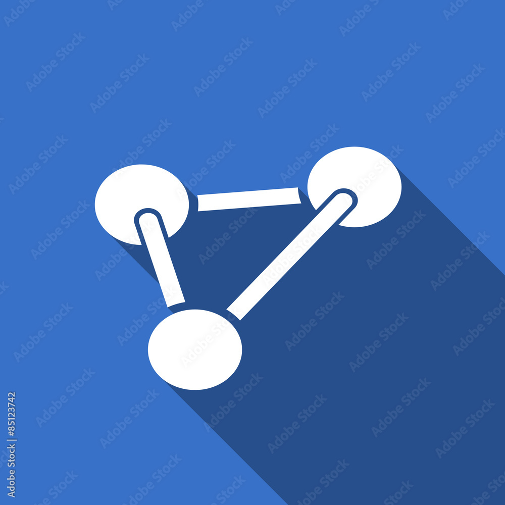 chemistry flat icon molecule sign