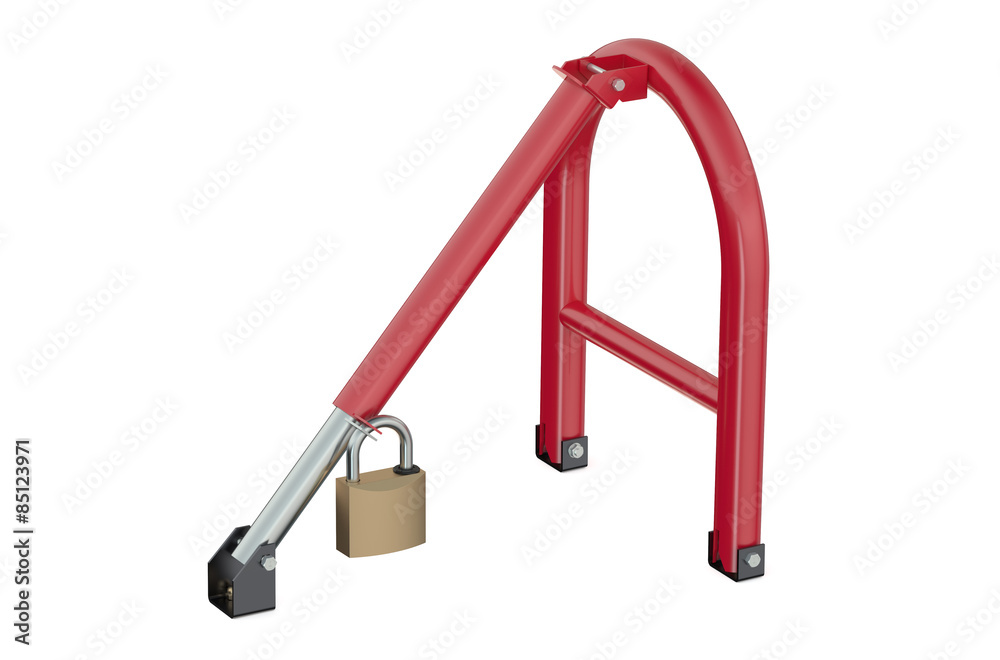Fototapeta premium red parking bay barrier