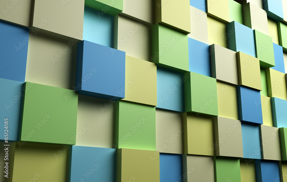 Abstract background with 3d cubes surface, pastel color square blocks illustration Abstract background with 3d cubes surface, pastel color square blocks illustration
