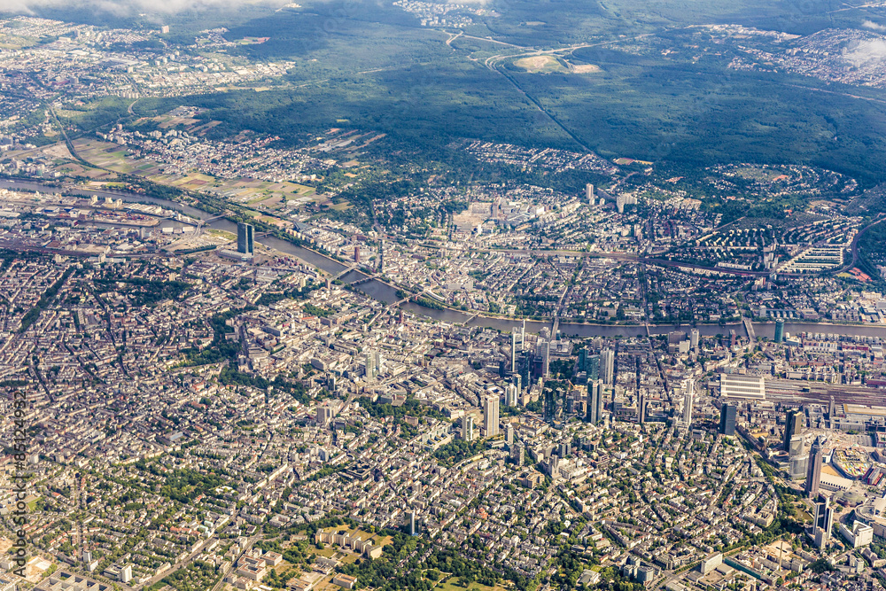 aerial of Frankfurt am Main