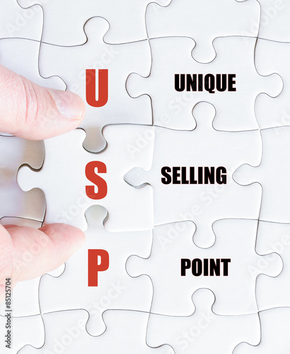 Last puzzle piece with Business Acronym USP