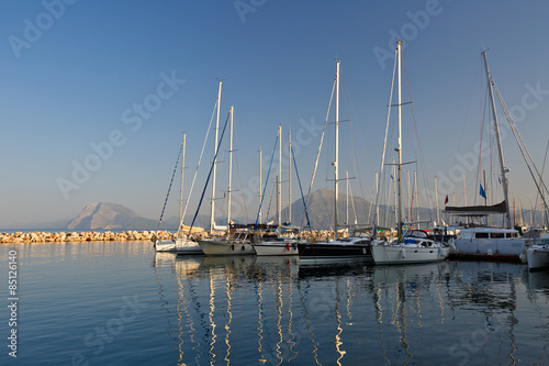 Yachts in the marina of Patras, Peloponnese, Greece. © milangonda