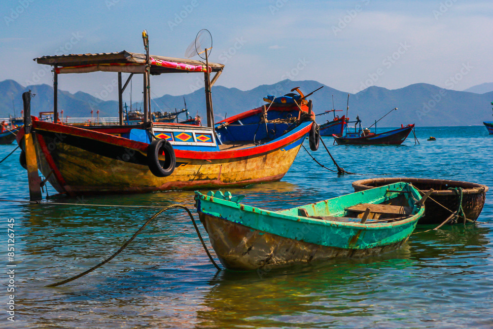 Fishing boats in marina 