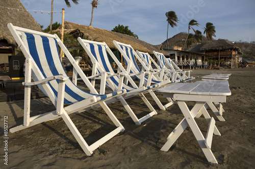 beach chairs in San Juan del Sur Nicaragua