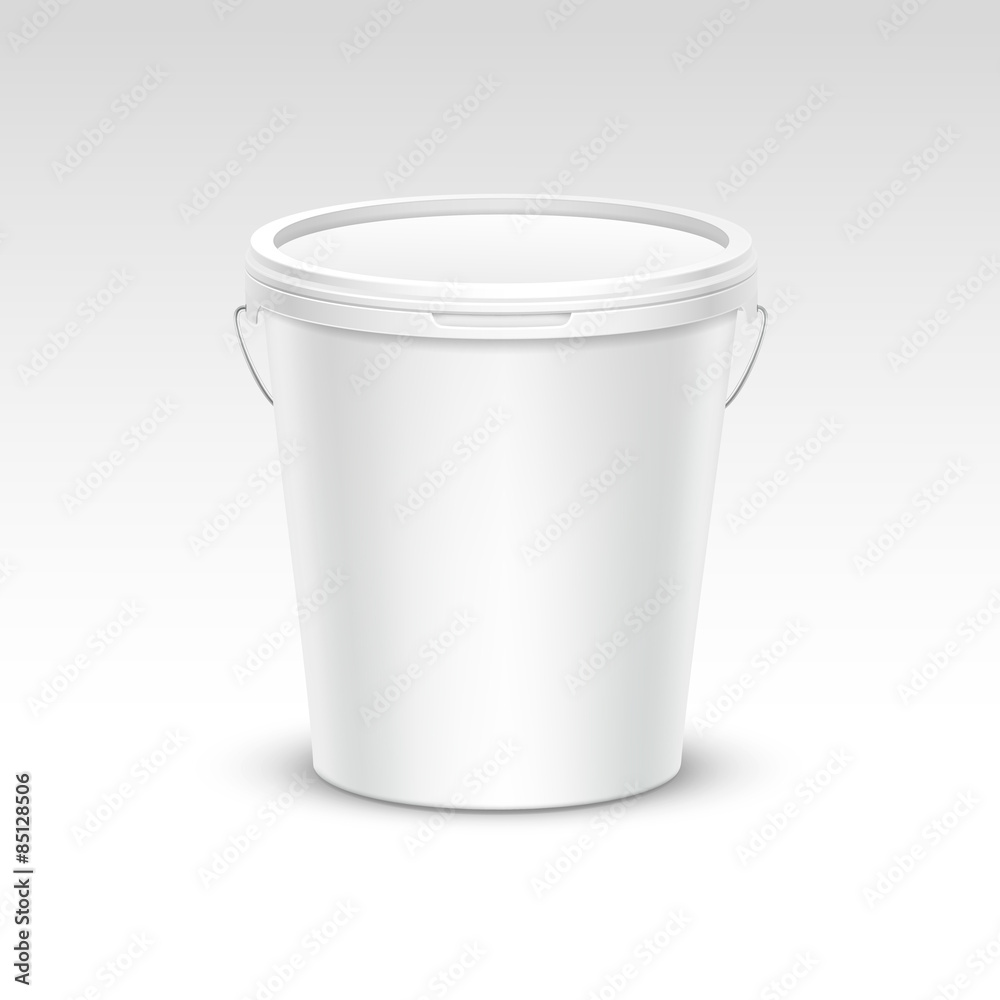 Vector Blank Plastic Bucket Container Packaging Vector Blank Plastic Bucket Container Packaging