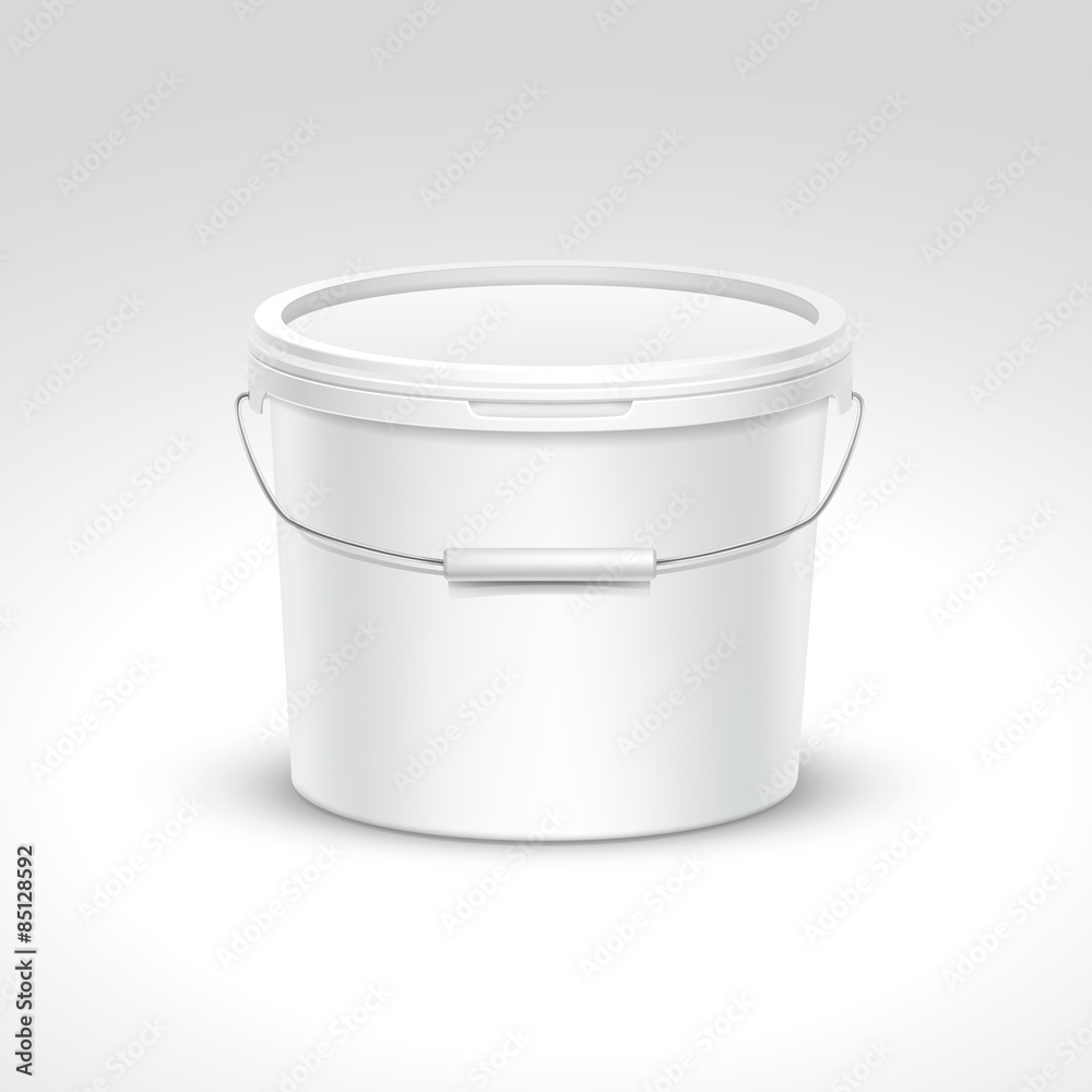 Vector Blank Plastic Bucket Container Packaging Vector Blank Plastic Bucket Container Packaging