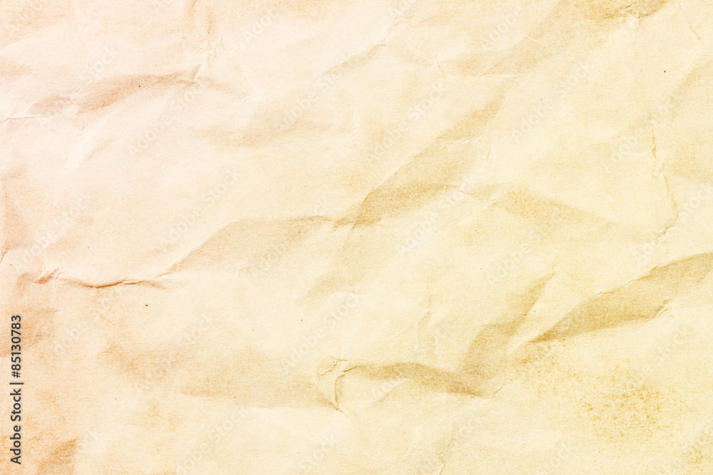 Obraz premium Crumpled stained paper. Old retro letter texture. 