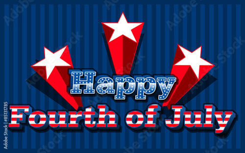 Happy 4th of July, vector