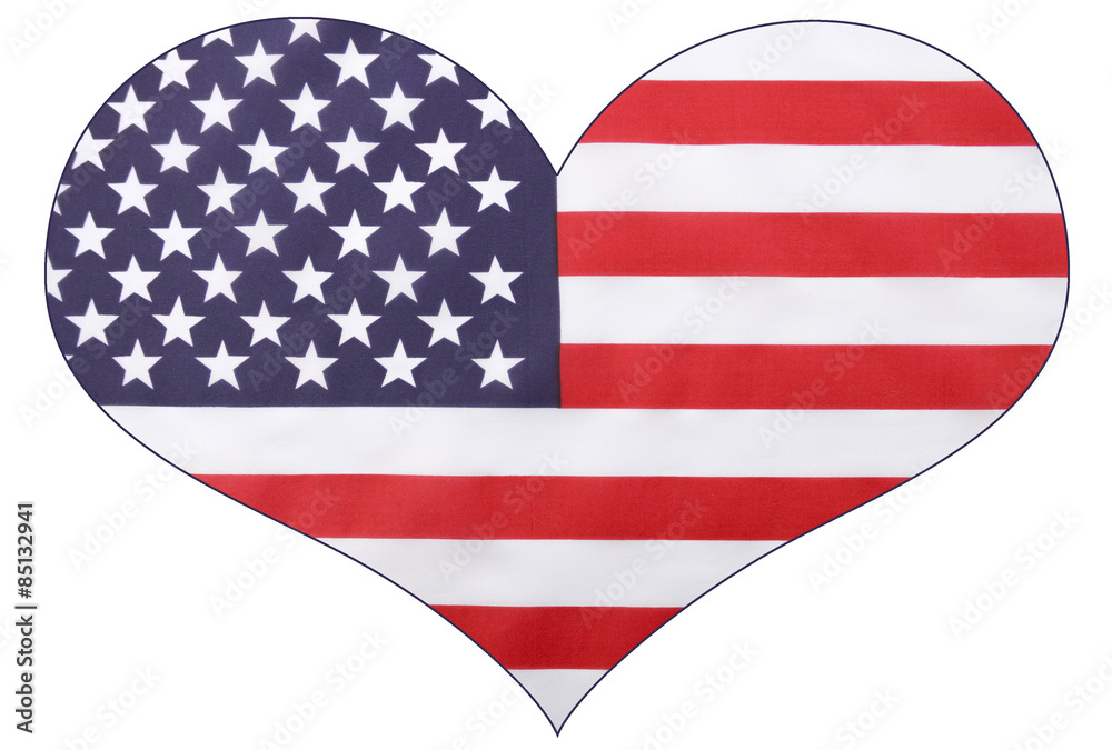 Heart shape USA Flag Heart shape USA Flag