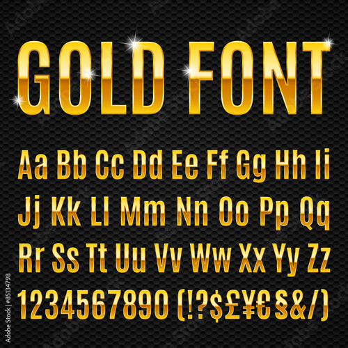 Golden font