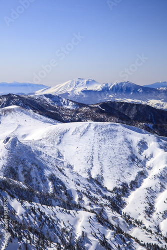 Mt. Asama in winter, Nagano, Japan © norikazu