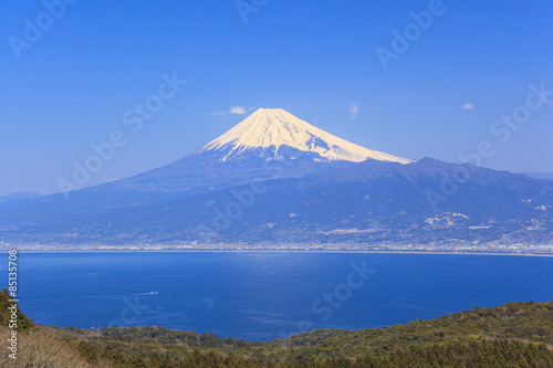 Mt. Fuji and Suruga bay from Darumayama  Izu Peninsula  Japan