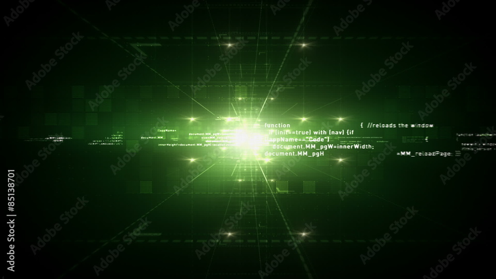 Computer Code Green Computer Code Green