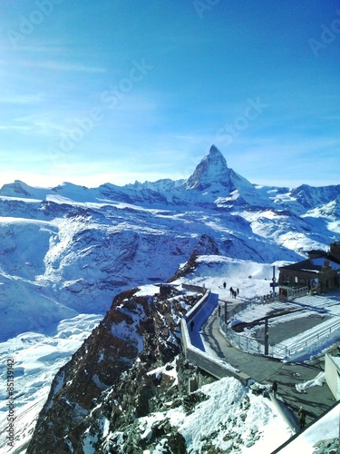 An overview of Matterhorn, Swiss, with siin area