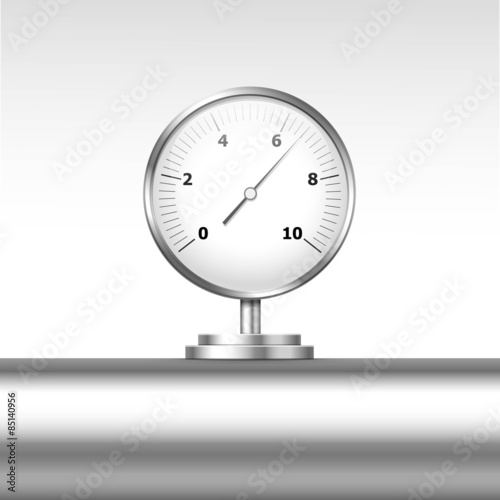 Vector Pressure Gauge Manometer Isolated