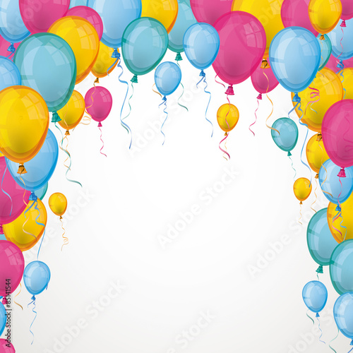 Colored Balloons Brochure Curtain