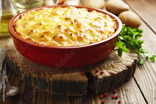 Potato casserole with meat