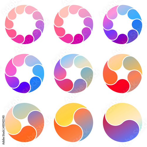 Vector circles for infographic. Template for cycling diagram