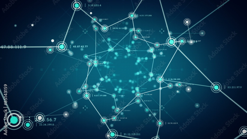 Network Nodes Blue
