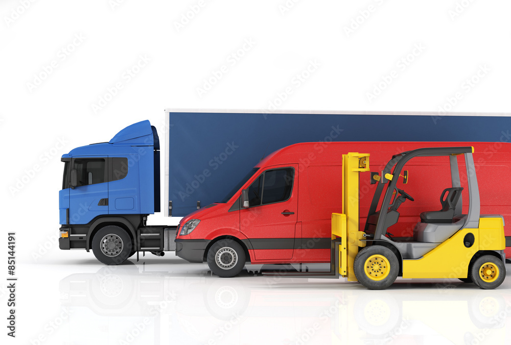 Delivery vehicles.