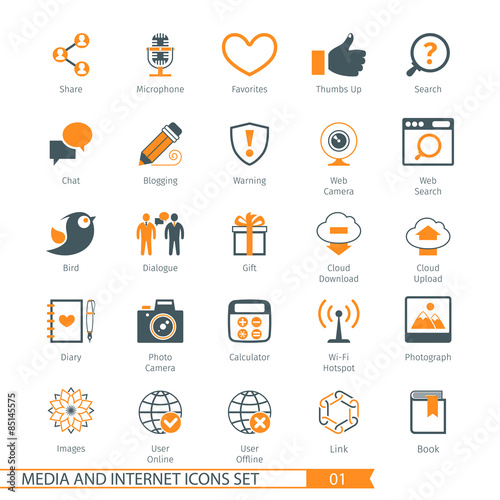 Social Media And Network Icons Set 01