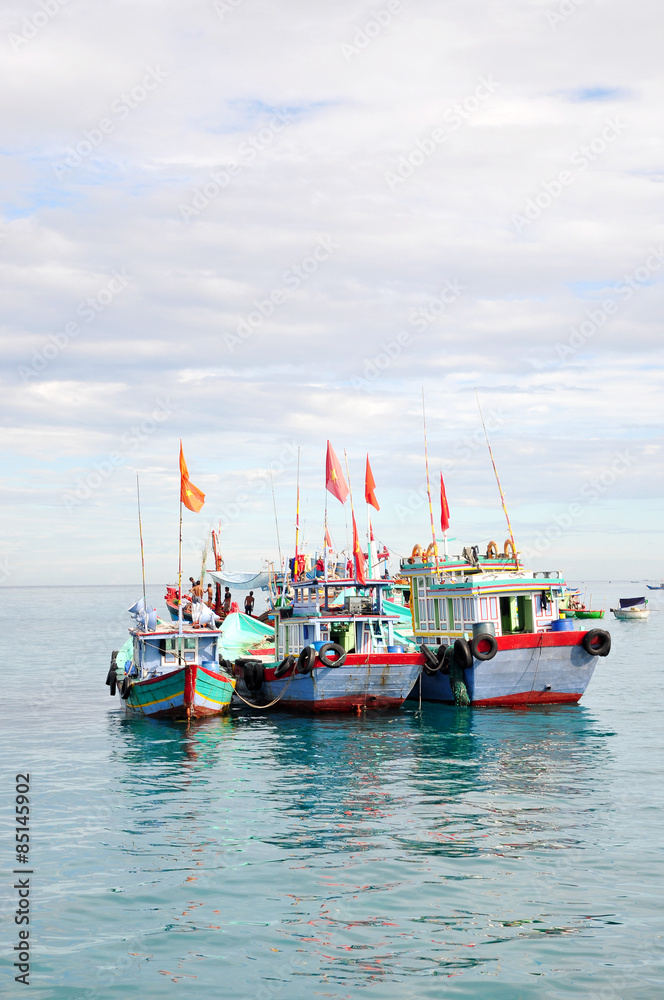 Fototapeta premium Vessels in the sea