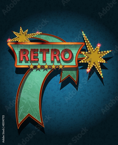 retro sign board / Vector Poster