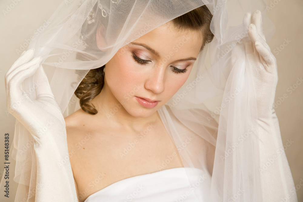Close-up portret of bride Close-up portret of bride